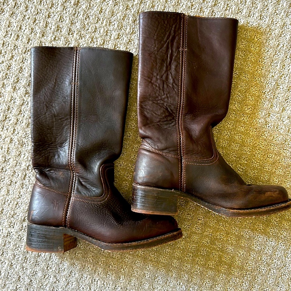 Frye Campus boots I. brown leather
